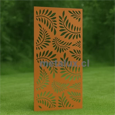 Placa corte laser hojas curva